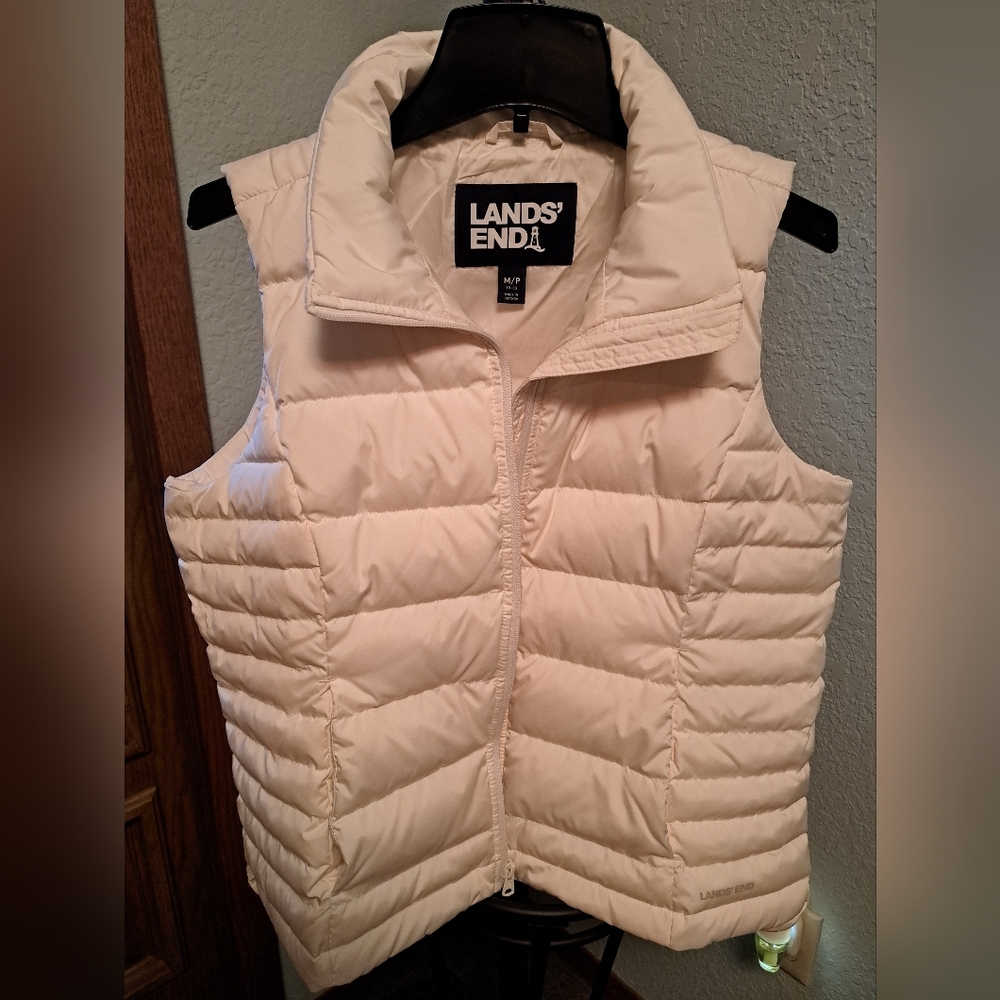 Lands end white vest